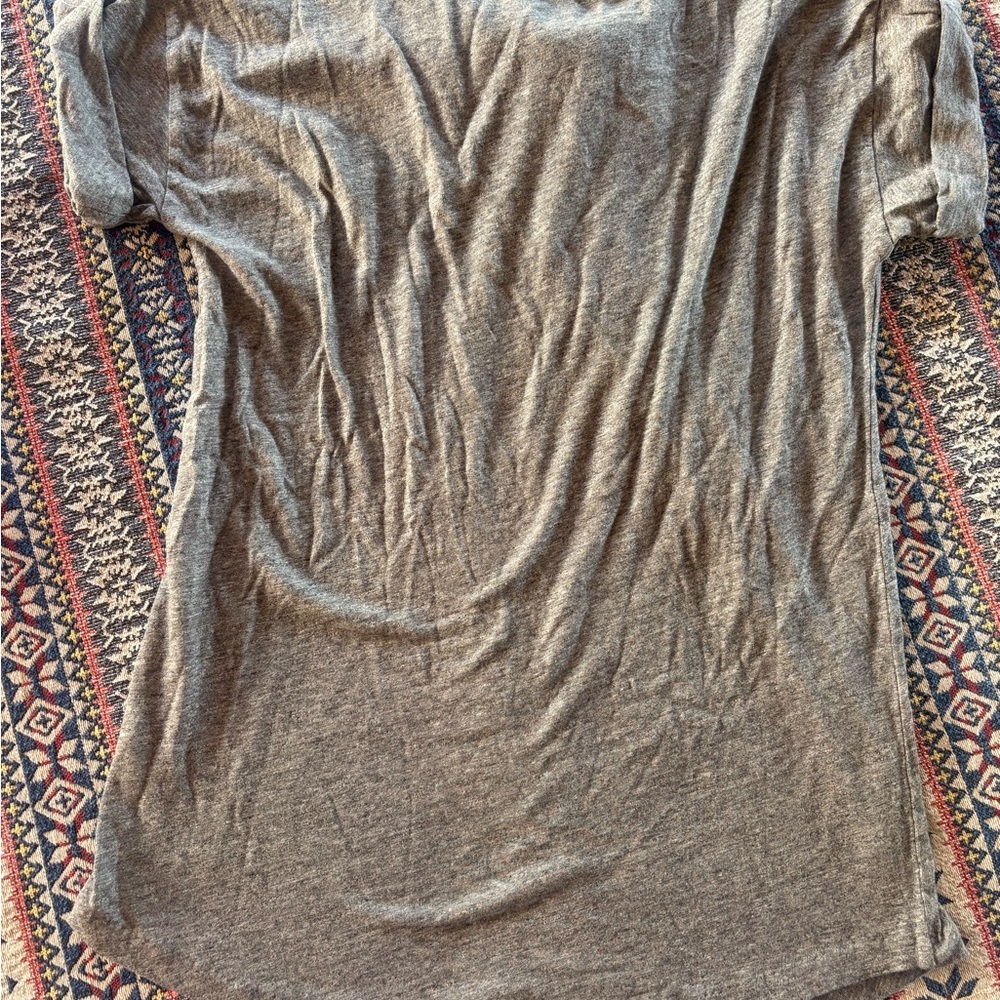 J Crew Gray Cotton Short Sleeve T Shirt with Black Bow Accent Size XXS - Picture 4 of 4